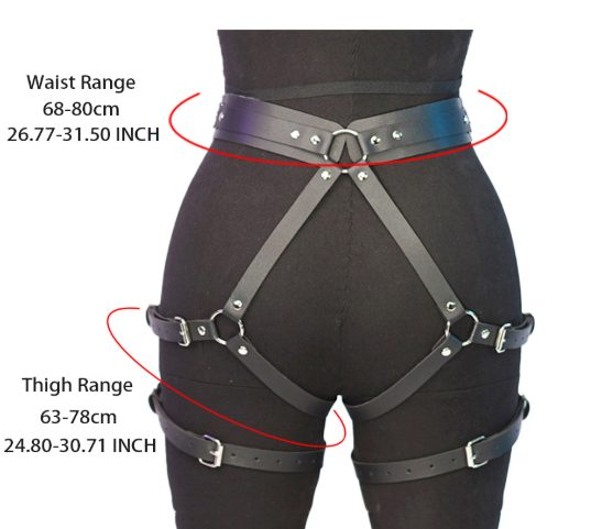Charlene Leather Garters – size chart