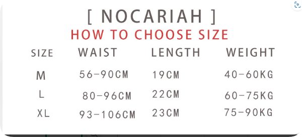 Lace Pearl G String – size chart