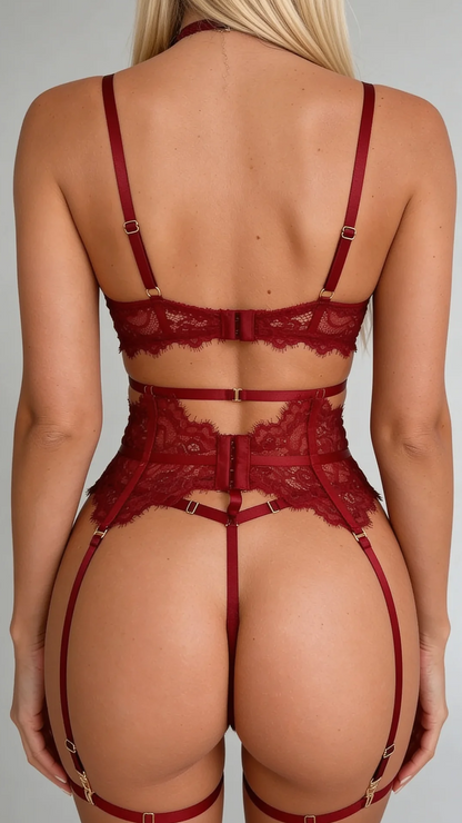 Peaches 4-Piece Lingerie Set