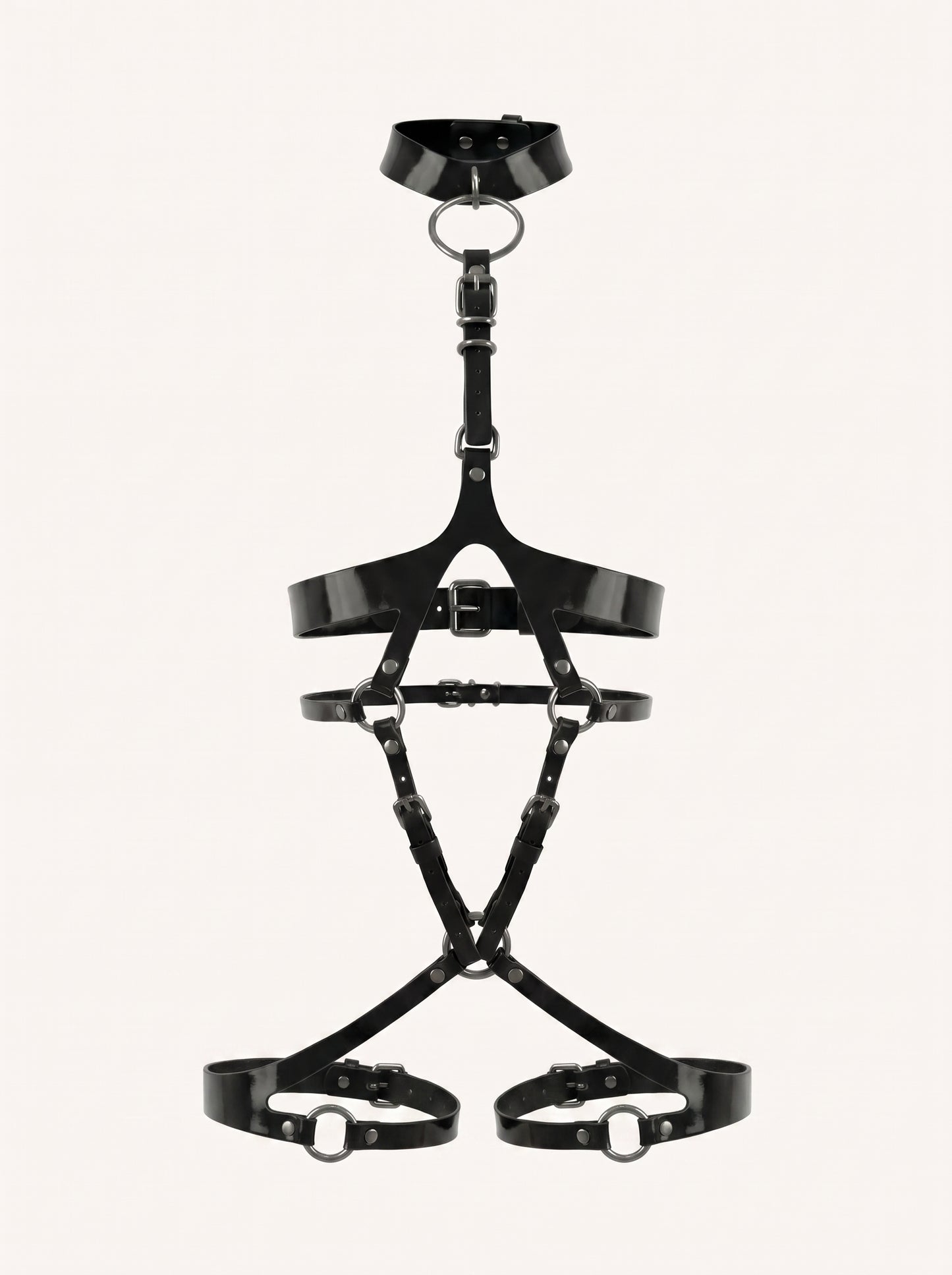 Naela Leather Fullbody in Black, floating