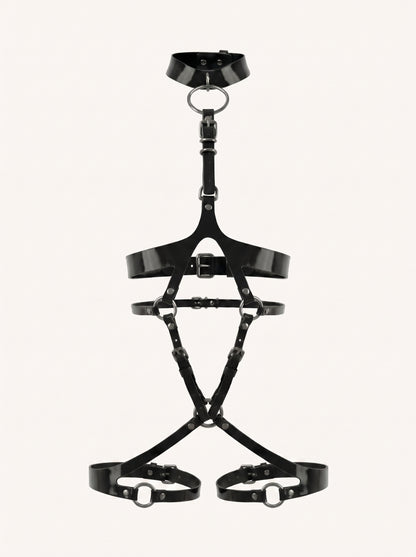 Naela Leather Fullbody in Black, floating