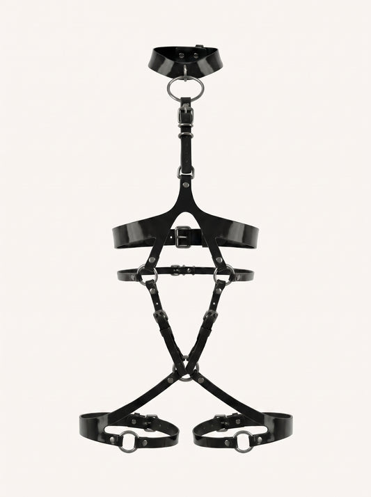 Naela Leather Fullbody in Black, floating