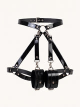 Abby Leather Legs Garters with Bracelets